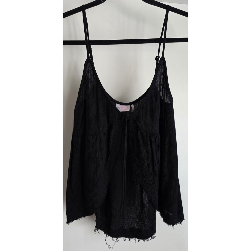 Out From Under Tank Top XS Sleeveless Black 100% Rayon Women's Camisole